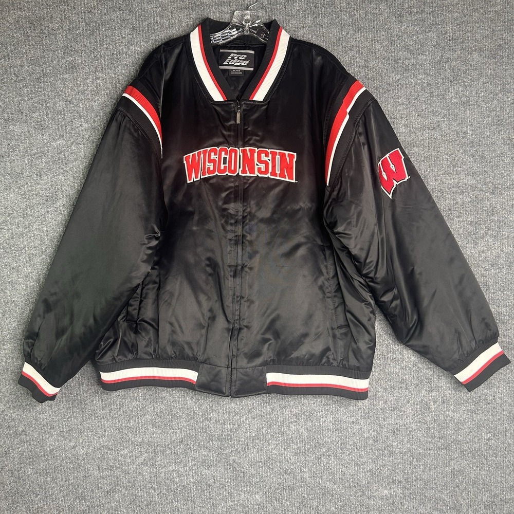 Vintage Wisconsin Badgers Bomber Jacket Mens Size Xl‎ Multicolor